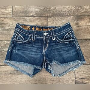 Rock Revival Scarlett Frey Hem Shorts Sz 28